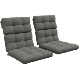 Outsunny Charcoal Grey 2 Piece Back and Seat Replacement Cushion 51 x 56cm - Size: 32 x 18 x 8cm - Wilko - thumbnail 1