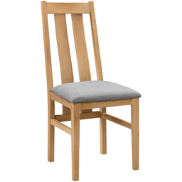Julian Bowen Cotswold Set of 2 Oak and Veener Grey Dining Chair - Wood - Wilko - thumbnail 4