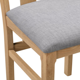 Julian Bowen Cotswold Set of 2 Oak and Veener Grey Dining Chair - Wood - Wilko - thumbnail 7
