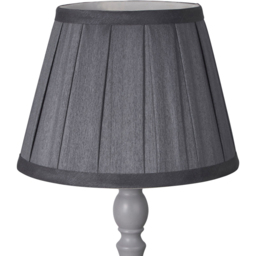 Lighting Collection Barnes Dark Grey Pleated Tapered Lamp Shade 20cm - Size: 18 x 21.5 x 21.5cm - Charcoal Grey - Wilko