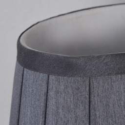 Lighting Collection Barnes Dark Grey Pleated Tapered Lamp Shade 20cm - Size: 18 x 21.5 x 21.5cm - Charcoal Grey - Wilko - thumbnail 5