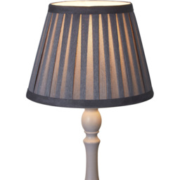 Lighting Collection Barnes Dark Grey Pleated Tapered Lamp Shade 20cm - Size: 18 x 21.5 x 21.5cm - Charcoal Grey - Wilko - thumbnail 4