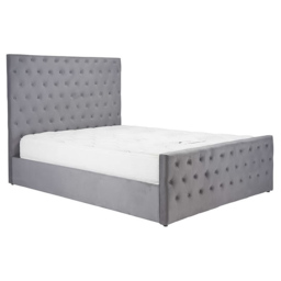 Marquis Super King Grey Velvet Ottoman Bed - Birlea - Wilko - thumbnail 3
