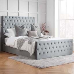 Marquis Super King Grey Velvet Ottoman Bed - Birlea - Wilko - thumbnail 1