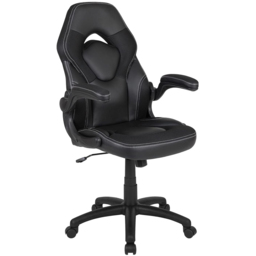 FWStyle X10 Black Faux Leather Racer Style Gaming Chair - Size: 117 x 67 x 63cm - Wilko - thumbnail 3