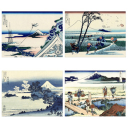 Artery8 Hokusai 36 Views Mount Fuji Temple Wall Art Print 30 x 41cm 9 Pack - Size: 40.5 x 30.5 x 0.3cm - Multi - Wilko - thumbnail 4