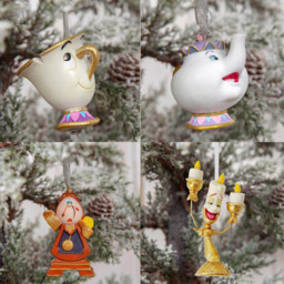 Disney Beauty and The Beast Resin Hanging Decoration 4 Pack - Size: 11.5 x 5.5 x 23.5cm - Multi - Wilko - thumbnail 3