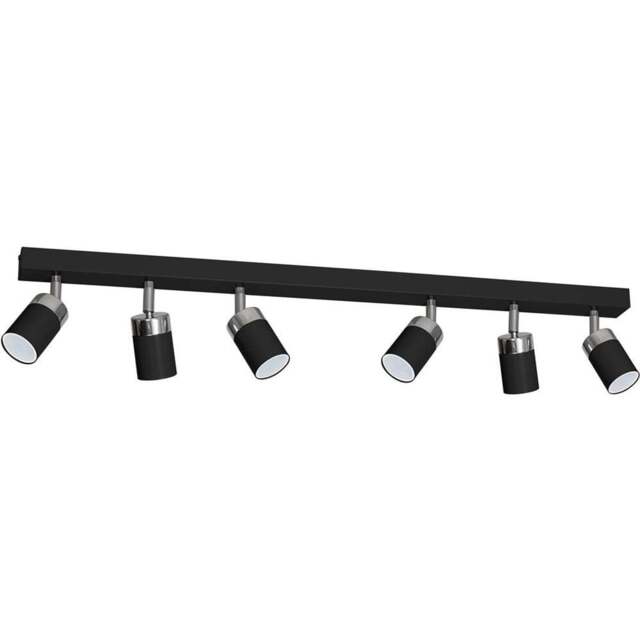 Milagro Joker Black and Silver Ceiling Lamp 230V - Size: 6 x 90 x 17cm - Wilko - image 1