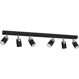 Milagro Joker Black and Silver Ceiling Lamp 230V - Size: 6 x 90 x 17cm - Wilko - thumbnail 1