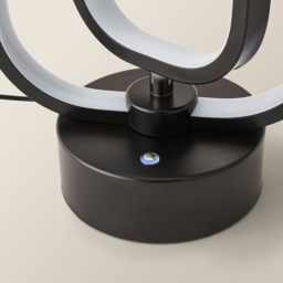 ValueLights Infinity Black Adjustable Revolving Integrated LED Table Lamp - Size: 47.3 x 19 x 12.5cm - Wilko - thumbnail 5