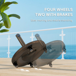 Outsunny Bronze Resin Parasol Base with Wheels 21kg - Size: 42 x 48 x 48cm - Brown - Wilko - thumbnail 5