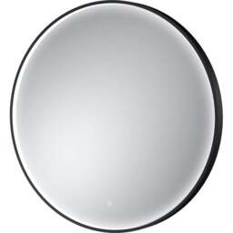 nuie Black Framed LED Touch Sensor Mirror 800mm - Size: 800 x 800 x 47mm - Wilko - thumbnail 1