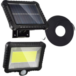 Garden Mile Solar LED Security Light with Motion Sensor - Size: 15 x 11 x 11cm - Black - Wilko - thumbnail 1