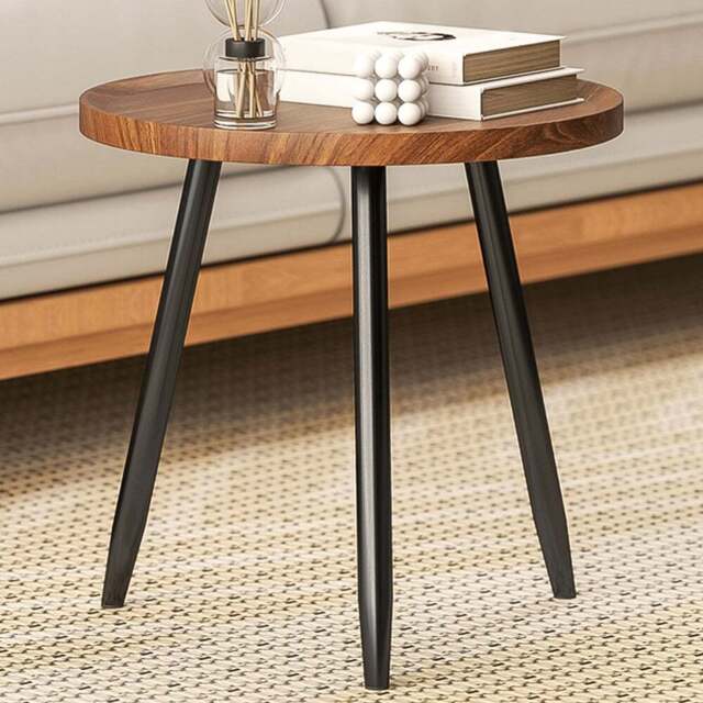 HOMCOM Chestnut Wood Effect Side Table - Size: 39 x 40 x 40cm - Brown - Wilko - image 1