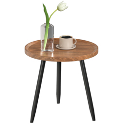HOMCOM Chestnut Wood Effect Side Table - Size: 39 x 40 x 40cm - Brown - Wilko - thumbnail 3