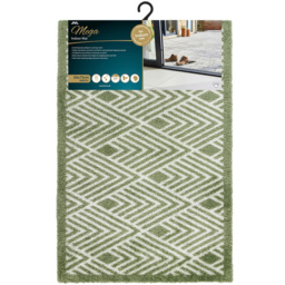 JVL Mega Green Geo Latex Backed Door Mat and Runner Set - Size: 150 x 57 x 4cm - Wilko - thumbnail 5