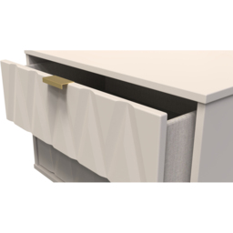 Crowndale Diamond 2 Drawer Kashmir Matt Side Table Ready Assembled - Size: 60 x 58 x 40cm - Wilko - thumbnail 6