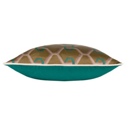 Paoletti Carnaby Bronze Geometric Chain Satin Cushion - Size: 45 x 45cm - Multi - Wilko - thumbnail 5