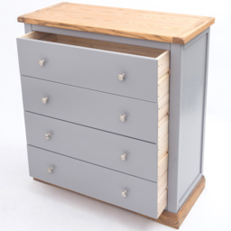 Bicarri 4 Drawer Dark Grey Chest of Drawers with Chrome Knobs - Wilko - thumbnail 5