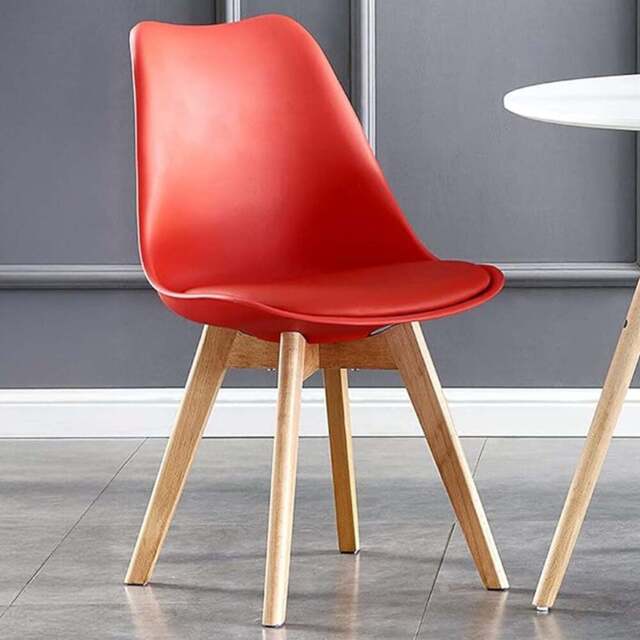 Eva Red Padded Single Dining Chair - Size: Set of 1 - MCC - Wilko - image 1