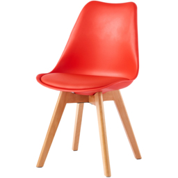 Eva Red Padded Single Dining Chair - Size: Set of 1 - MCC - Wilko - thumbnail 4