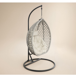 SOLACE+CO Lola Grey Garden Swing Chair - Size: 1 Seater - Wilko - thumbnail 3