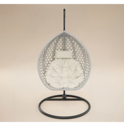 SOLACE+CO Lola Grey Garden Swing Chair - Size: 1 Seater - Wilko - thumbnail 4