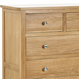 Julian Bowen Mallory 6 Drawer Oak Chest of Drawers - Brown - Wilko - thumbnail 4