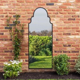 MirrorOutlet The Arcus Black Framed Arched Leaner and Wall Garden Mirror 180 x 70cm - Size: 180 x 70 x 3cm - Wilko - thumbnail 6