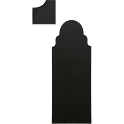 MirrorOutlet The Arcus Black Framed Arched Leaner and Wall Garden Mirror 180 x 70cm - Size: 180 x 70 x 3cm - Wilko - thumbnail 5