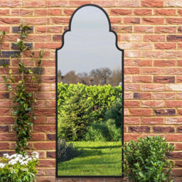 MirrorOutlet The Arcus Black Framed Arched Leaner and Wall Garden Mirror 180 x 70cm - Size: 180 x 70 x 3cm - Wilko - thumbnail 3