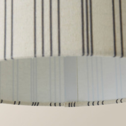 ValueLights Hallie Natural Linen Stripe Small Drum Ceiling Lamp Shade - Size: 20 x 26 x 26cm - White - Wilko - thumbnail 5