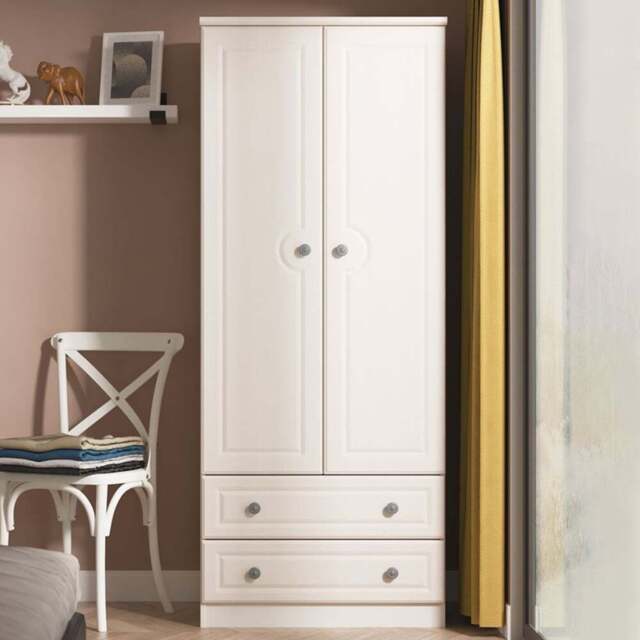 Crowndale Pembroke 2 Door 2 Drawer Kashmir Ash Wardrobe Ready Assembled - Wilko - image 1
