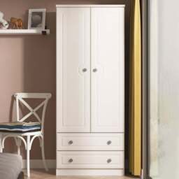 Crowndale Pembroke 2 Door 2 Drawer Kashmir Ash Wardrobe Ready Assembled - Wilko - thumbnail 1