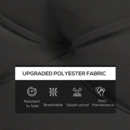 Outsunny Charcoal Grey Seat Cushion Replacement Set of 2 80 X 120cm - Size: 25 x 25 x 10cm - Wilko - thumbnail 7
