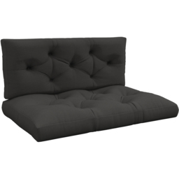 Outsunny Charcoal Grey Seat Cushion Replacement Set of 2 80 X 120cm - Size: 25 x 25 x 10cm - Wilko - thumbnail 1