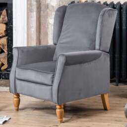 Artemis Home Barksdale Grey Recliner Armchair - Size: Single - Wilko