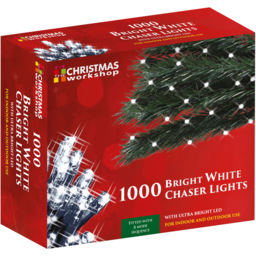The Christmas Workshop 1000 White LED String Light - Wilko - thumbnail 5