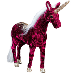 Shatchi Burgundy Santa Reindeer and Tree Figures - Pink - Wilko