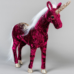 Shatchi Burgundy Santa Reindeer and Tree Figures - Pink - Wilko - thumbnail 3