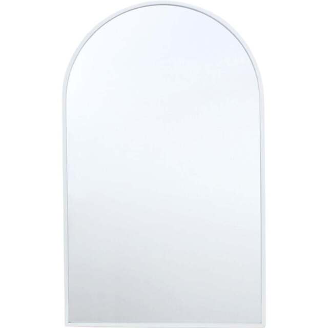 Wide White Metal Arch Mirror - White - The Port. Co Gallery - Wilko - image 1