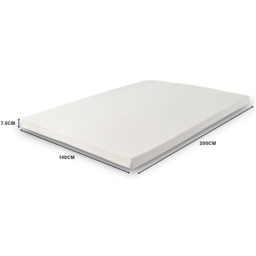 Starlight Beds European Double Memory Foam Mattress Topper with Elastic Straps 3 inch - White - Wilko - thumbnail 6