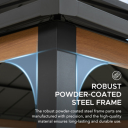 Sunjoy Pasu 3 x 3m Anthracite Steel Gazebo - Black - Wilko - thumbnail 7