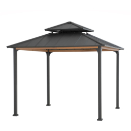 Sunjoy Pasu 3 x 3m Anthracite Steel Gazebo - Black - Wilko - thumbnail 3