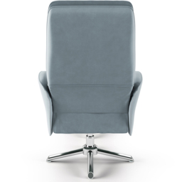 Dorel Belding Grey Faux Leather Recliner Chair with Footstool - Size: 102 x 70 x 104cm - light grey - Wilko - thumbnail 6