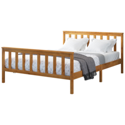 Aspire Atlantic Double Natural Bed Frame - White - Wilko - thumbnail 3