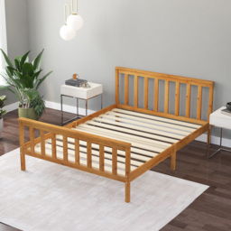 Aspire Atlantic Double Natural Bed Frame - White - Wilko - thumbnail 7