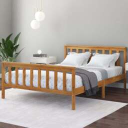 Aspire Atlantic Double Natural Bed Frame - White - Wilko