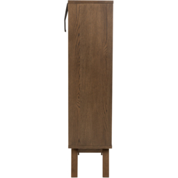 Florence A Line 2 Drawer Single Door Smoked Oak Display Cabinet - Brown - Furniture To Go - Wilko - thumbnail 5