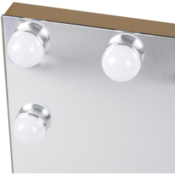 Living and Home Gold Rectangular Hollywood LED Metal Vanity Mirror - Size: 50 x 65 x 10cm - Wilko - thumbnail 7